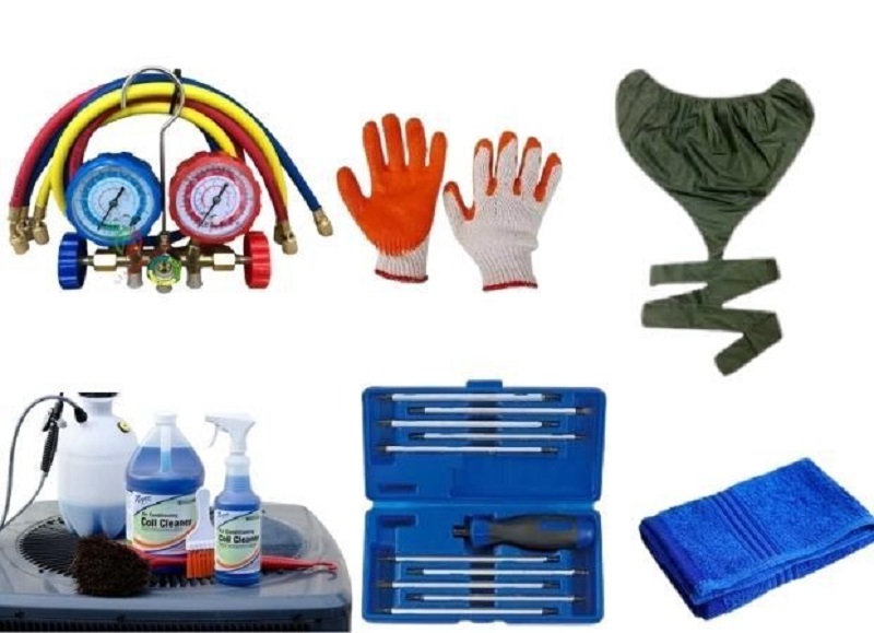 Một số dụng cụ cần chuẩn bị để vệ sinh điều hòa