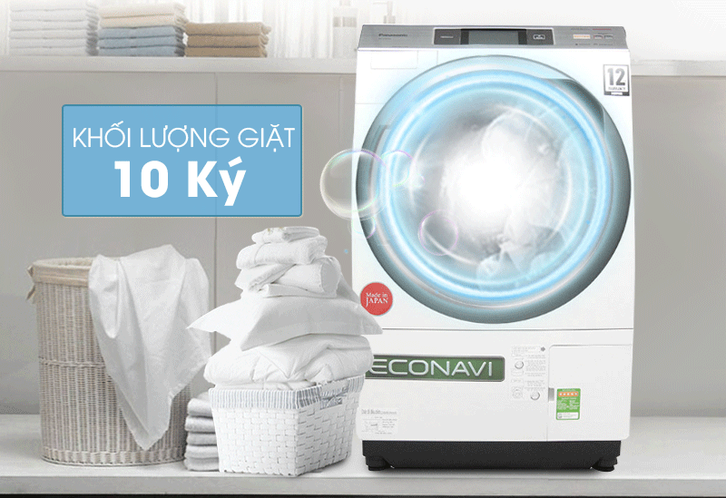Máy giặt sấy Panasonic NA-VX93GLWVT 10 kg sở hữu thiết kế bắt mắt, thu hút